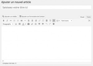Créer un article avec WordPress