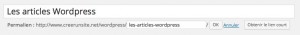 Permaliens WordPress